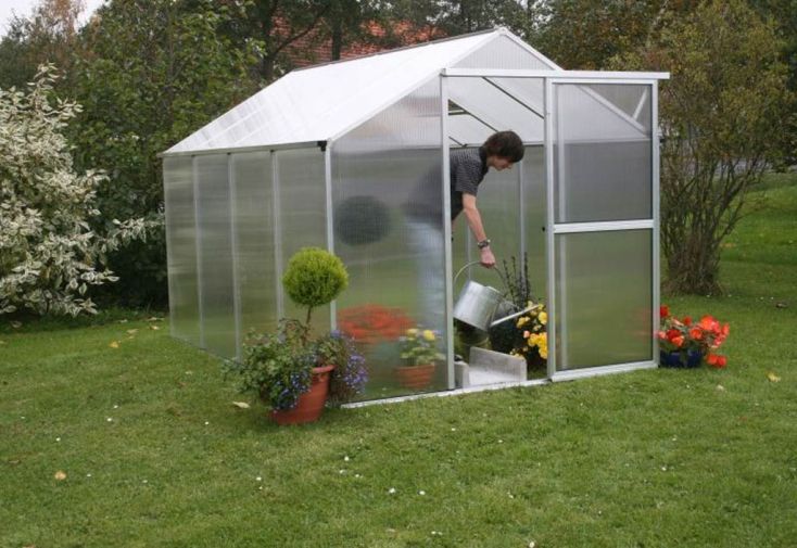 Serre de Jardin Polycarbonate 6mm 301x227x204cm Flora IV