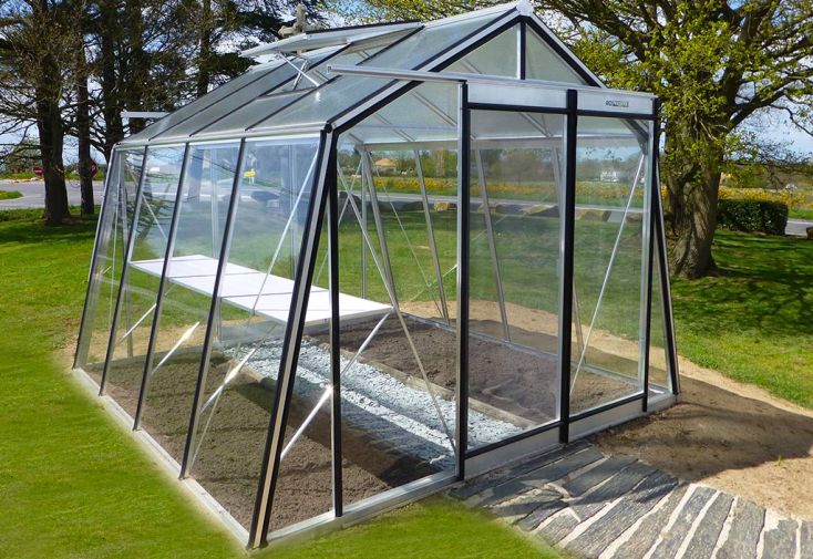 Serre ACD Prestige S104H - Aluminium et verre trempé 4 mm - 9,12 m²