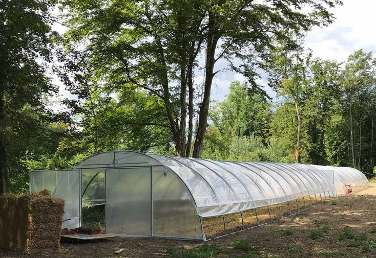 Serre tunnel professionnelle Tonneau 58 m² - Normandie 9 x 6,5 m