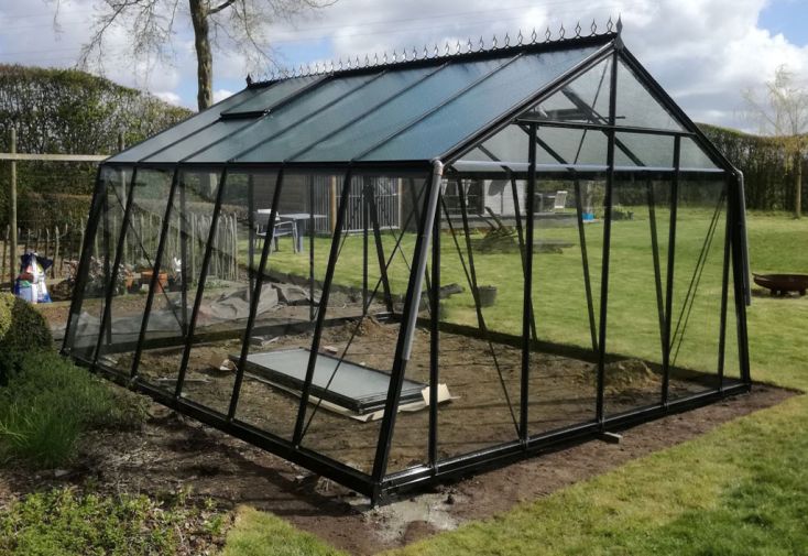 Serre ACD Prestige S206H - Aluminium noir et verre trempé - 16,91 m²