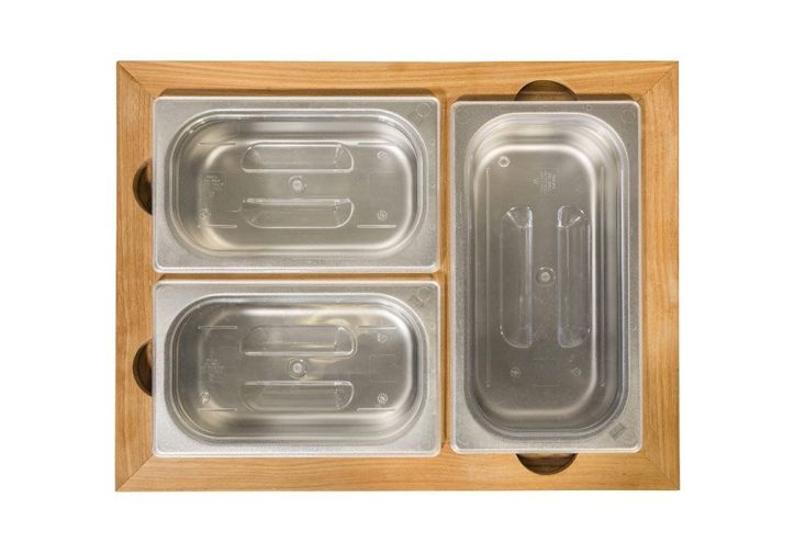 Container en Inox et Teck pour Cuisine d'Extérieur Indu+