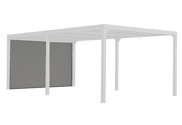 Rideau store latéral pour pergola bioclimatique Habrita – 3,6 m