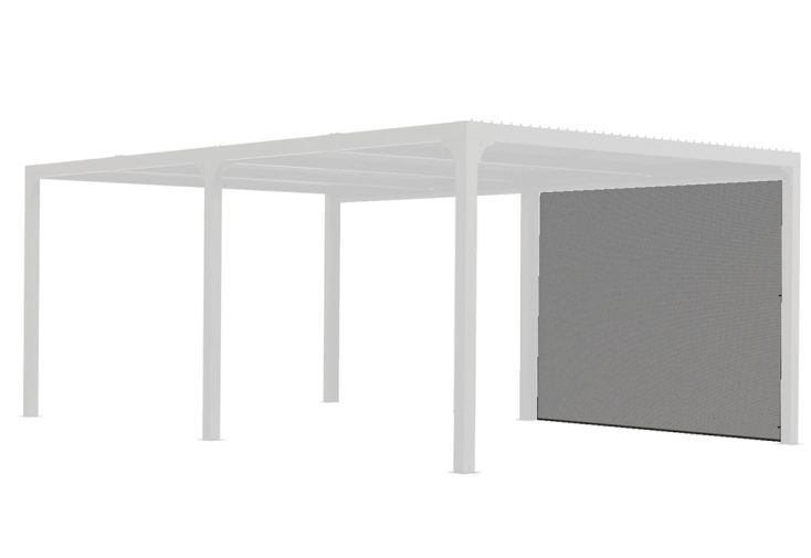 Rideau store latéral pour pergola bioclimatique Habrita – 5,98 m