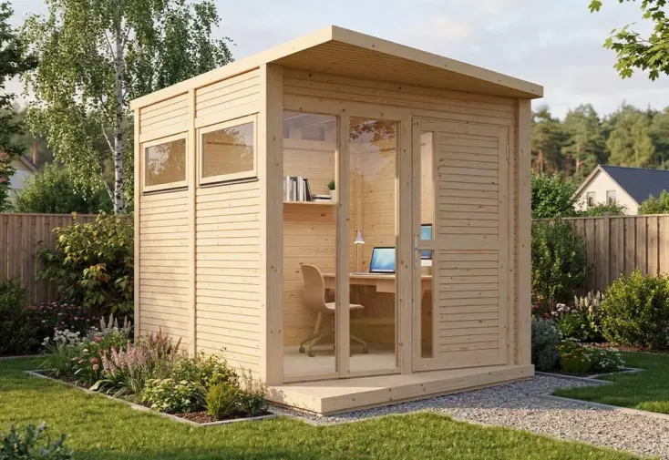 Studio de jardin bois 7 m² 18 mm - Concept 297 x 234 cm