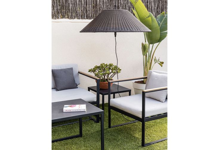 Suspension extérieure en osier synthétique marron ⌀ 103 cm - Saigon