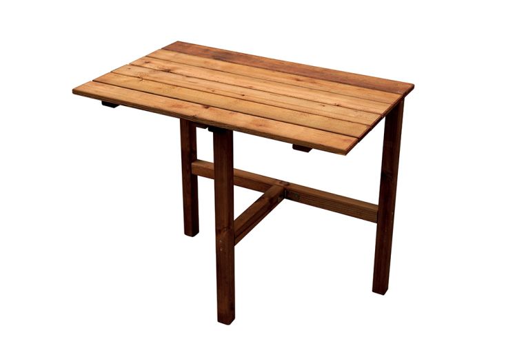 Table de jardin pliante en bois traité - Adapt