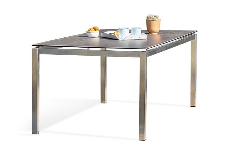 Table de jardin en inox avec plateau céramique 200 x 100 cm – Torino