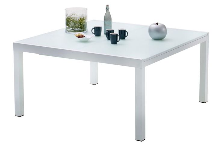 Table de Jardin Extensible WhiteStar en Aluminium et Verre