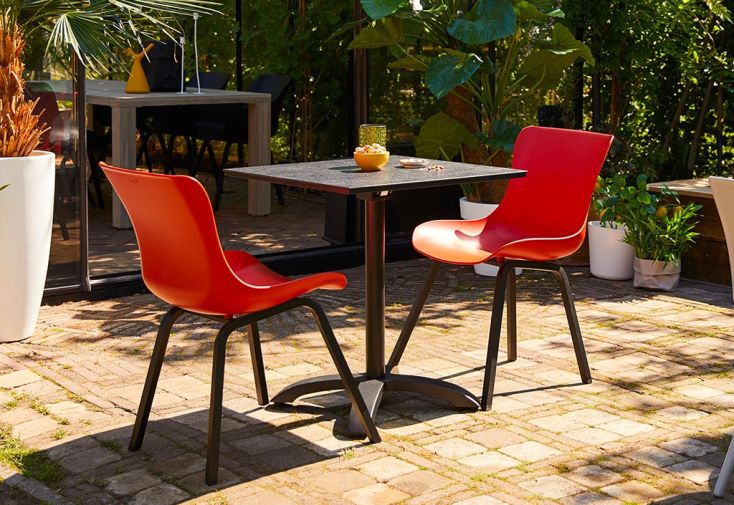 Table de Jardin Pliable en Aluminium et HPL Sophie Bistro 68 x 68 cm 