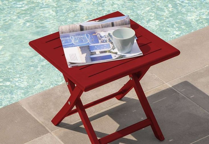 Table Basse de Jardin Pliante en Aluminium 43 cm (pls coloris