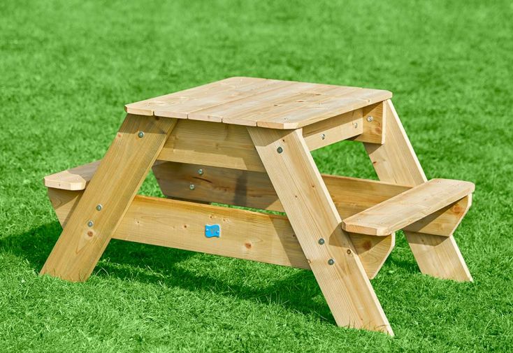 Table de pique-nique en bois pour enfant avec bac à sable – Early Fun