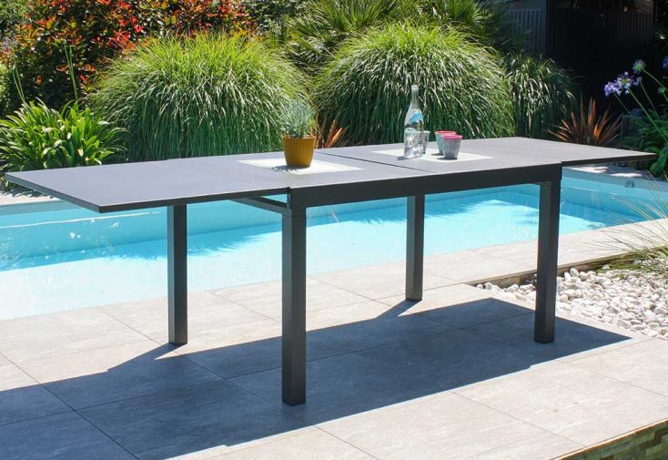 Table de Jardin Extensible en Aluminium Gaston – 135/270 cm - City