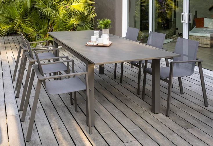 Table de Jardin Extensible en Aluminium Stockholm 200/300 cm - DCB