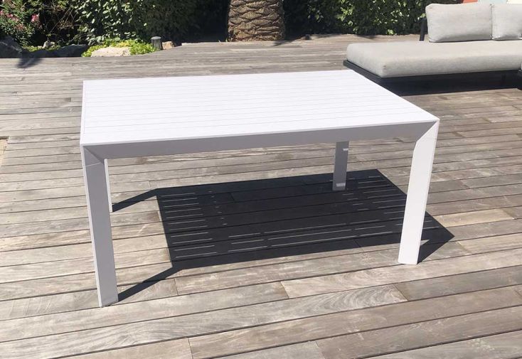 Table de jardin extensible en aluminium Manuela - 100/151 cm