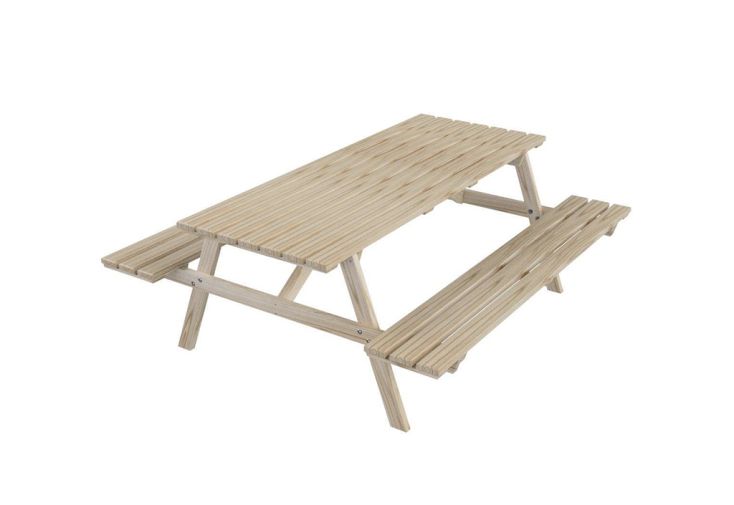 Table de pique-nique en bois de pin traité - 179 x 150 x 68 cm