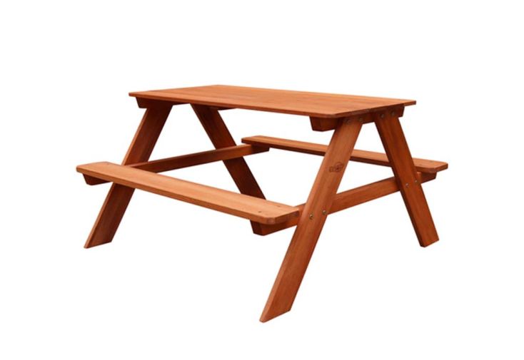 Table de Pique-Nique en Bois de Hemlock Dave 89 x 89 cm