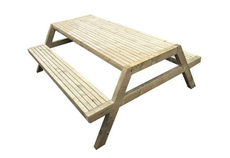 Table de pique-nique en bois de pin traité 200 x 175 cm