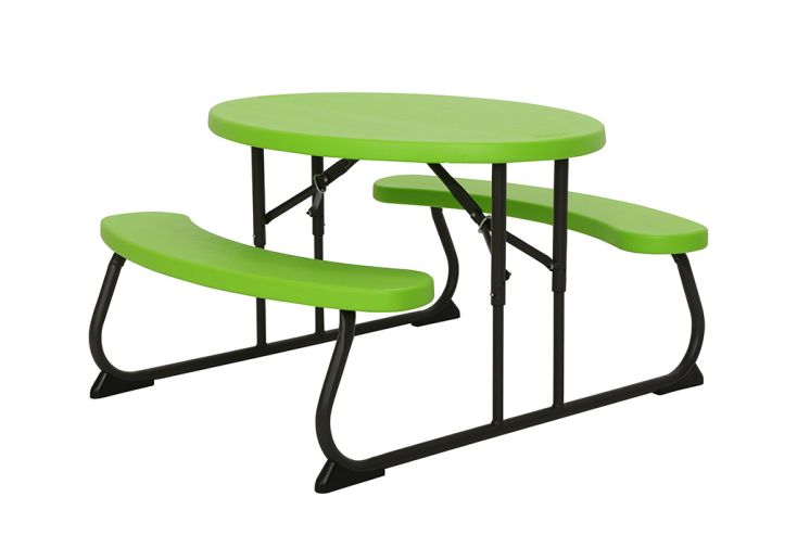 Table de pique-nique pour enfant en acier et PEHD 86 x 48 cm