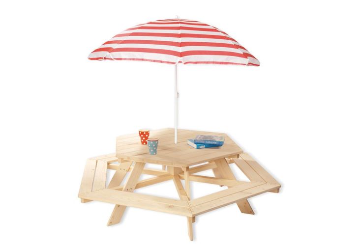 Table de Pique-Nique en Bois pour Enfant Nicki (6 Places)