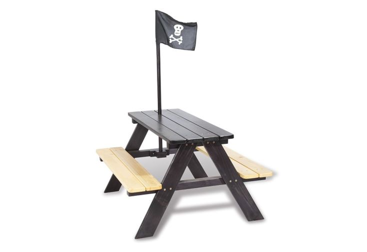 Table de Pique-Nique en Bois pour Enfant Pirate (4 Places)