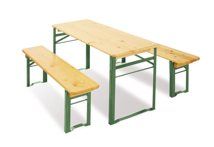 Table de Jardin pour Enfant Pliable + Bancs (6 Places) - Pinolino