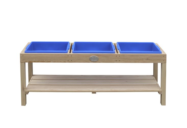 Table sable et eau en bois de hemlock - 124 x 27 x 50 cm