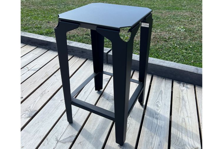 Tabouret de jardin haut en acier thermolaqué - Saumur (lot de 2)
