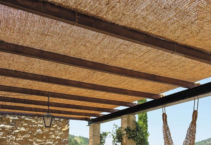Toile de coco ombrage pour pergola - Classique (fibres denses)