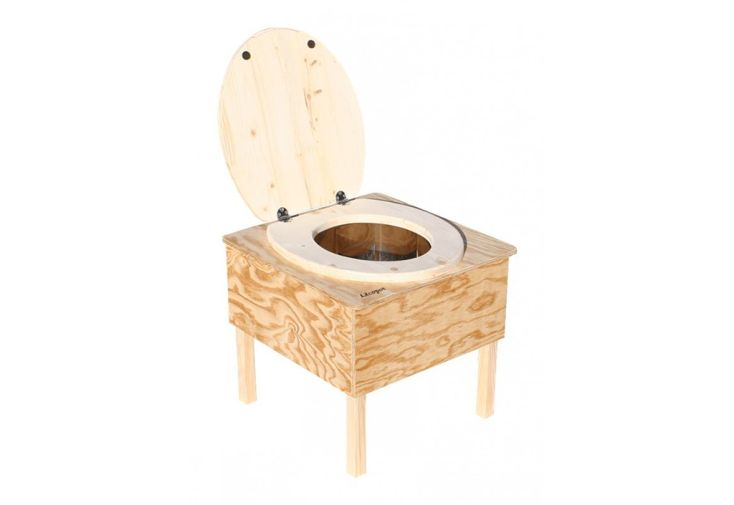 Toilette Sèche en Bois de Pin Scarabée 45 x 45 cm 