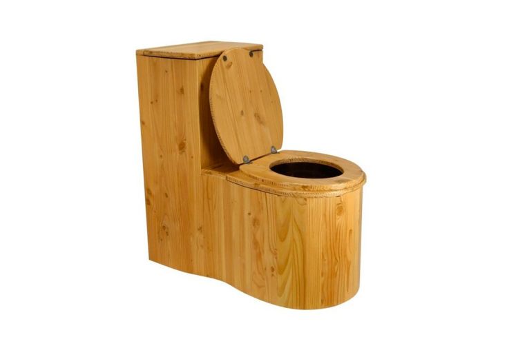 Toilette sèche d’intérieur en bois Douglas 40 x 79 cm - Cagaròl