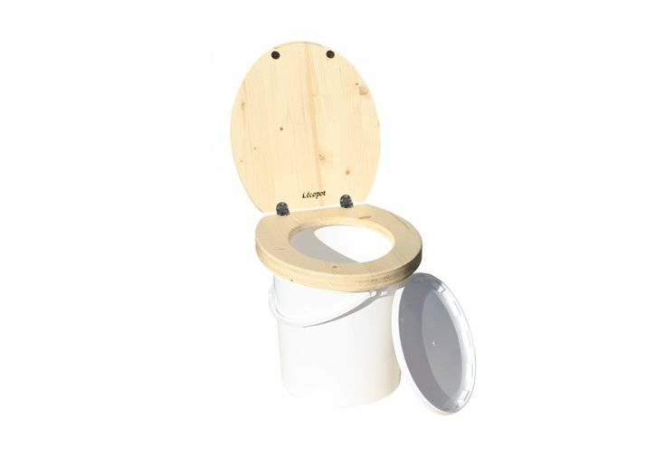 Toilette sèche portable en bois 37 x 40 cm - Colombus