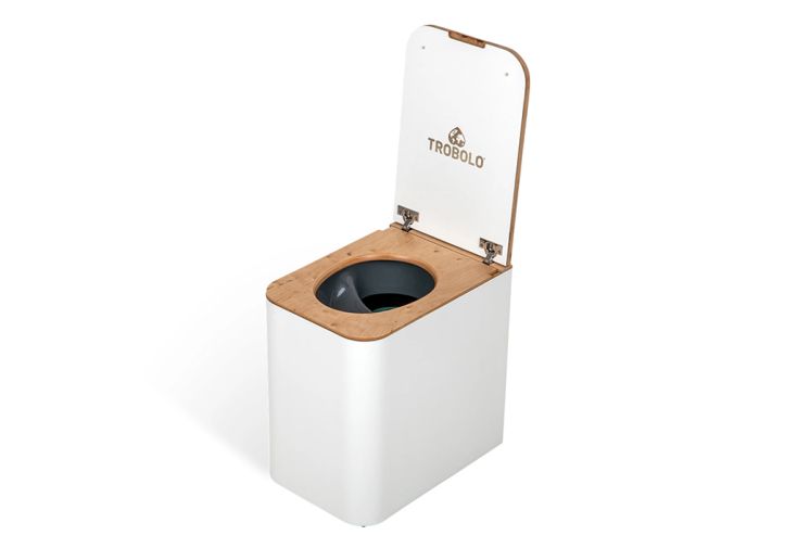 Toilettes sèches à séparation en bois – SilvaBlœm blanc