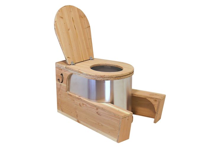 Toilettes sèches en bois Douglas et aluminium – Ephysia