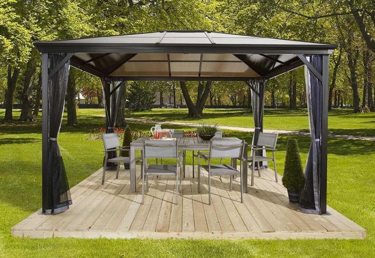 Tonnelle Aluminium et Polycarbonate Verona 3 x 3 m