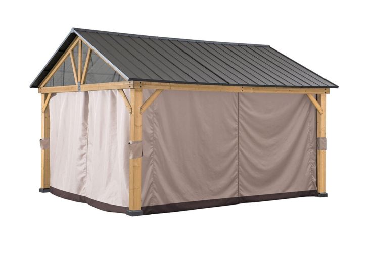 Rideaux pour tonnelle Sunjoy Todi en polyester anti-UV (4 pièces)