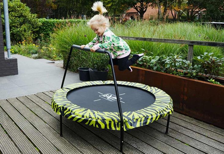 Trampoline Enfant avec Barre de Maintien Tiggy Junior (Pls Coloris