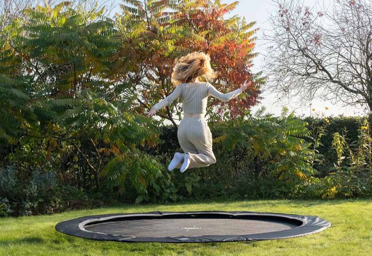 Trampoline enterré rond en acier galvanisé Exit Toys InTerra ⌀ 3,05 m