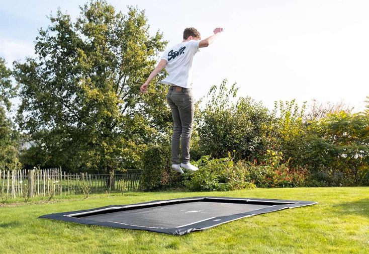 Trampoline enterré rectangulaire Exit Toys InTerra – 244 x 366 cm