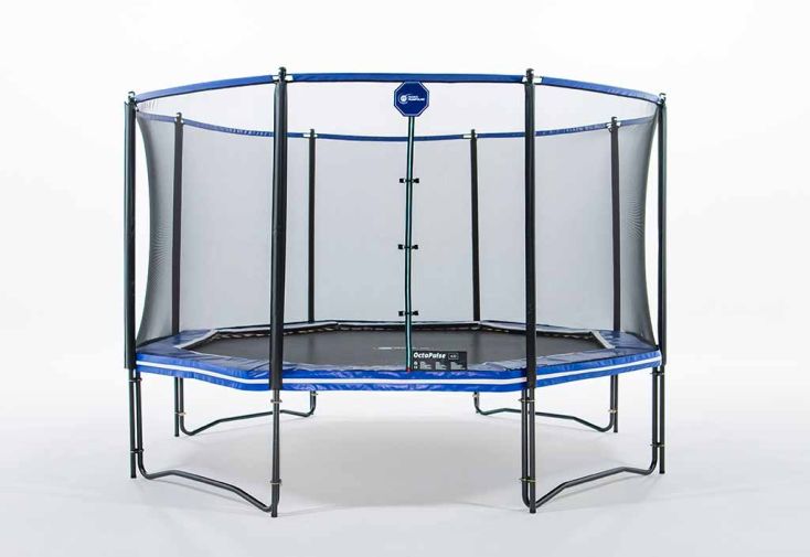 Trampoline extérieur avec filet de sécurité Octopulse 430 – 3,96 x 4,23 m