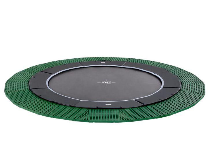 Trampoline rond enterré Dynamic avec dalles de sécurité Freezone