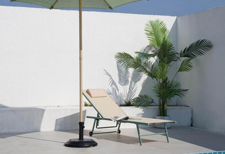 Transat de jardin métal et texilène 1,85 m - Travis