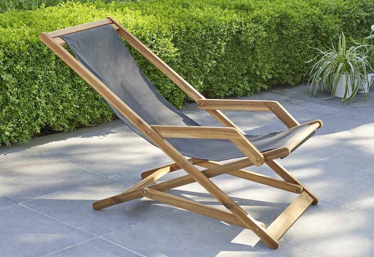 Transat en bois d’acacia – 127 x 47,5 cm