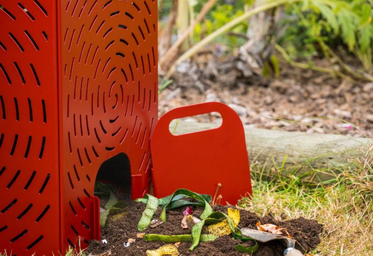 Composteur de jardin en acier galvanisé et thermolaqué - 100 L