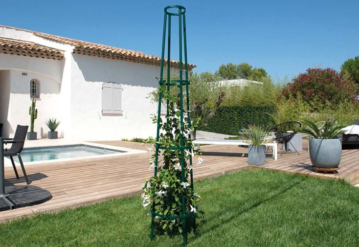Treillis à piquer colonne en acier époxy – 44 x 44 x 200 cm