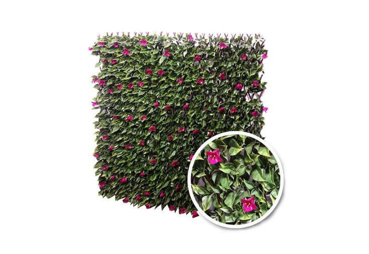 Haie Artificielle de Bougainvilliers - Treillis Extensible (pls dim.)