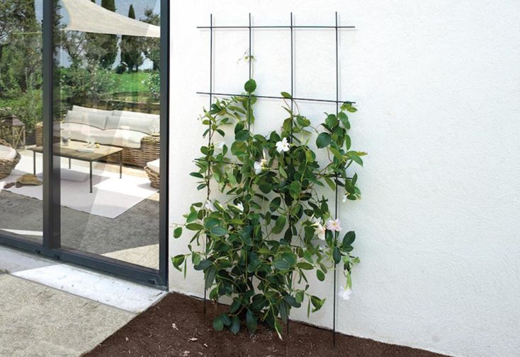 Treillis mural ou à piquer rectangulaire en acier époxy – 75 x 140 cm