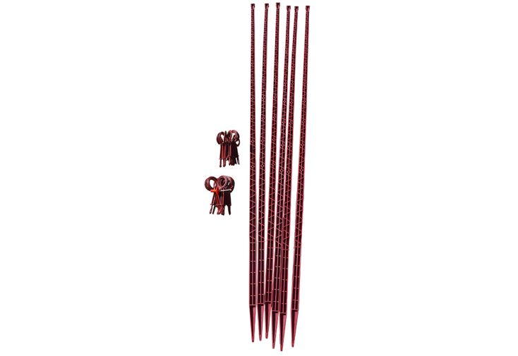 Tuteur avec Attaches Mikado Cerise 150 cm (Lot de 6)