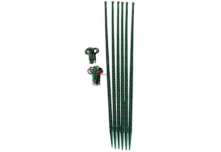 Tuteur avec Attaches Mikado Vert Foncé 150 cm (Lot de 6)