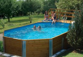 Piscine Bois Hors-Sol Korfu + Kit 20,4 m3 (3,76x7,14)