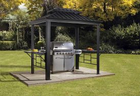 abri barbecue aluminium acier galvanisé 2 x 3 m